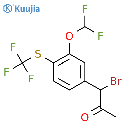 1-Bromo-1-(3-(difluoromethoxy)-4-(trifluoromethylthio)phenyl)propan-2-one structure