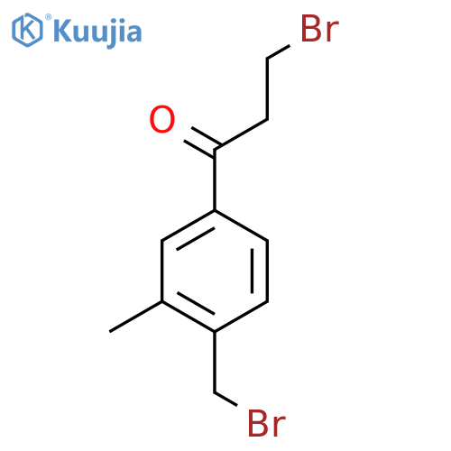 3-Bromo-1-(4-(bromomethyl)-3-methylphenyl)propan-1-one structure