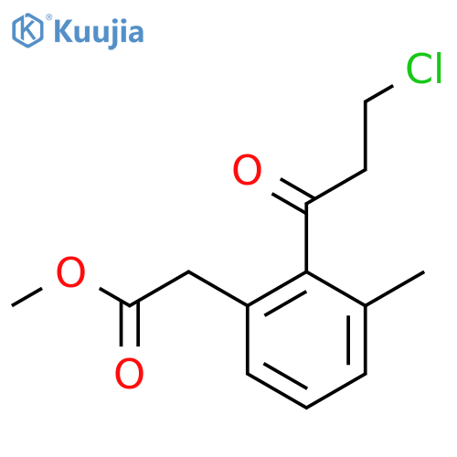 Methyl 2-(3-chloropropanoyl)-3-methylphenylacetate structure