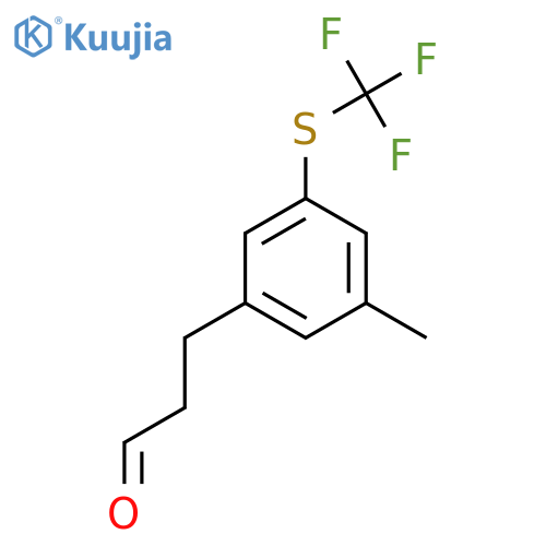 3-(3-Oxopropyl)-5-(trifluoromethylthio)toluene structure