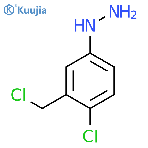 2-Chloro-5-hydrazinylbenzyl chloride structure