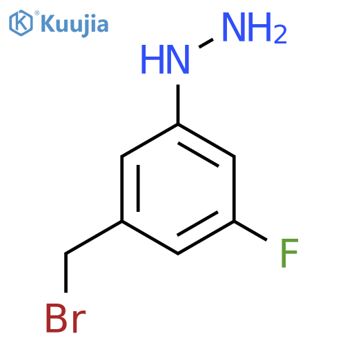 3-(Bromomethyl)-5-fluorophenylhydrazine structure