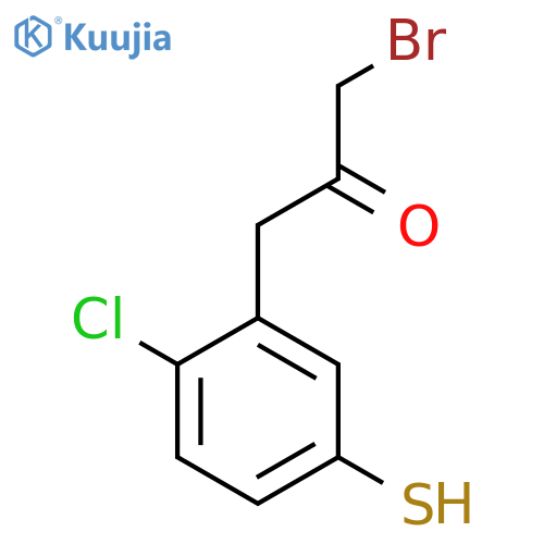1-Bromo-3-(2-chloro-5-mercaptophenyl)propan-2-one structure