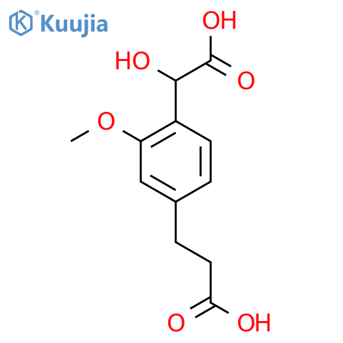 4-(2-Carboxyethyl)-2-methoxymandelic acid structure