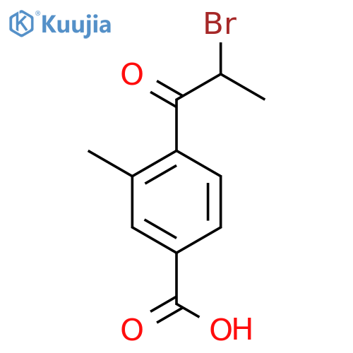 4-(2-Bromopropanoyl)-3-methylbenzoic acid structure