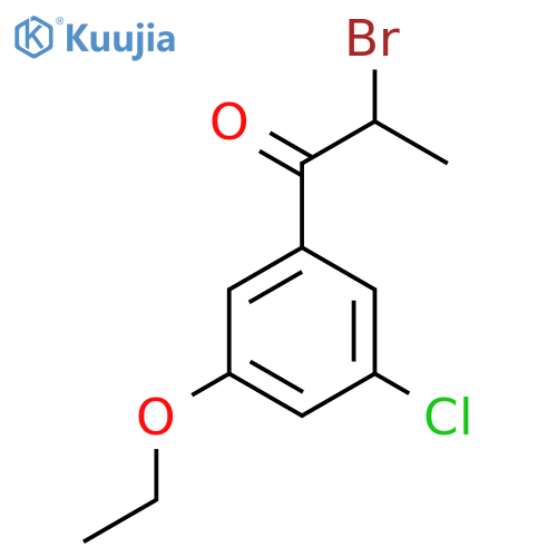 2-Bromo-1-(3-chloro-5-ethoxyphenyl)propan-1-one structure