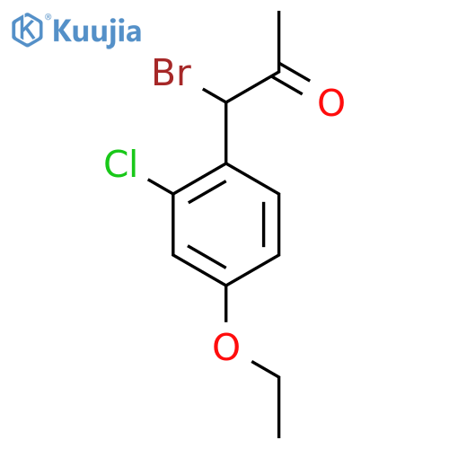 1-Bromo-1-(2-chloro-4-ethoxyphenyl)propan-2-one structure