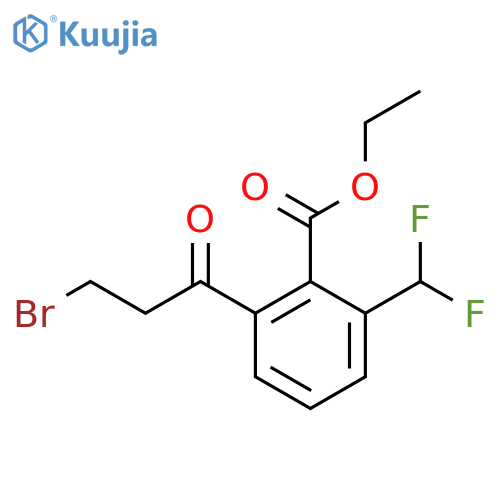 Ethyl 2-(3-bromopropanoyl)-6-(difluoromethyl)benzoate structure