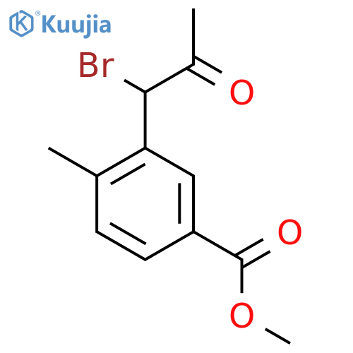 Methyl 3-(1-bromo-2-oxopropyl)-4-methylbenzoate structure