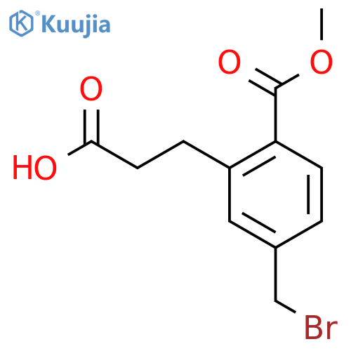 Methyl 4-(bromomethyl)-2-(2-carboxyethyl)benzoate structure