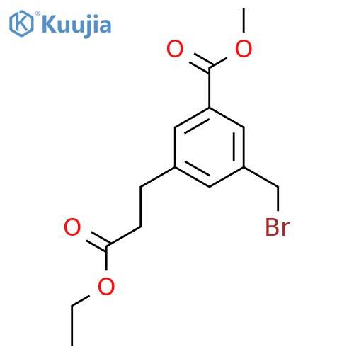 Methyl 3-(bromomethyl)-5-(3-ethoxy-3-oxopropyl)benzoate structure