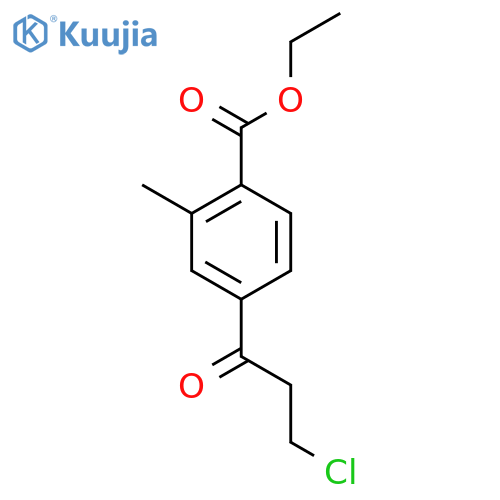 Ethyl 4-(3-chloropropanoyl)-2-methylbenzoate structure