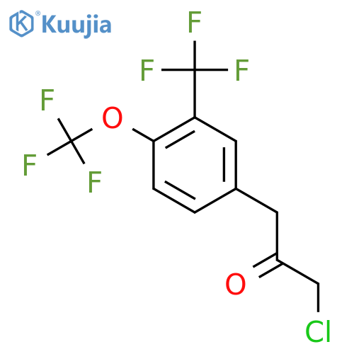1-Chloro-3-(4-(trifluoromethoxy)-3-(trifluoromethyl)phenyl)propan-2-one structure