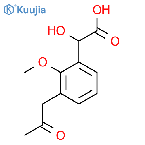 2-Methoxy-3-(2-oxopropyl)mandelic acid structure