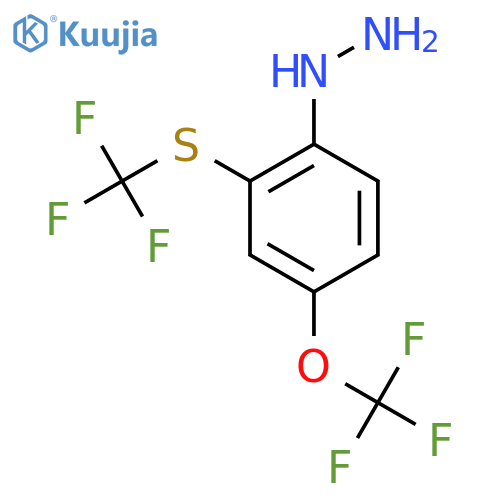 1-(4-(Trifluoromethoxy)-2-(trifluoromethylthio)phenyl)hydrazine structure