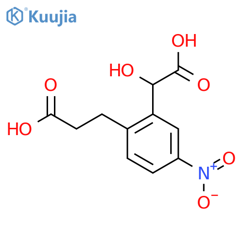 2-(2-Carboxyethyl)-5-nitromandelic acid structure