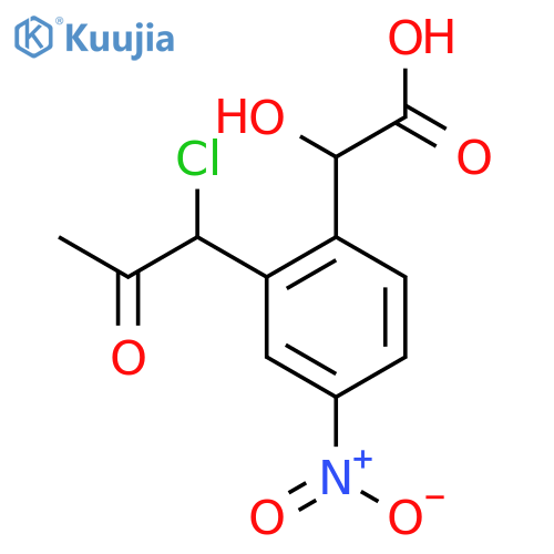 2-(1-Chloro-2-oxopropyl)-4-nitromandelic acid structure