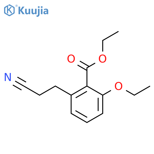 Ethyl 2-(2-cyanoethyl)-6-ethoxybenzoate structure