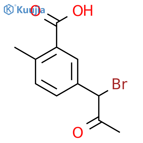 5-(1-Bromo-2-oxopropyl)-2-methylbenzoic acid structure