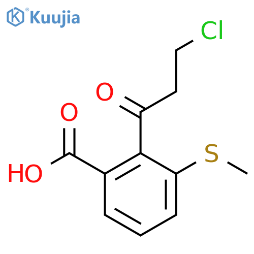 2-(3-Chloropropanoyl)-3-(methylthio)benzoic acid structure