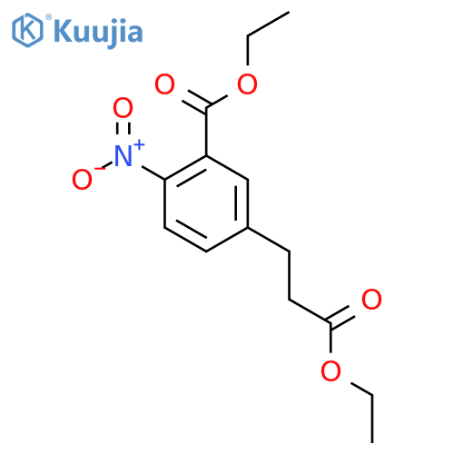 Ethyl 5-(3-ethoxy-3-oxopropyl)-2-nitrobenzoate structure