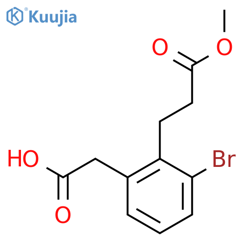 Methyl 3-(2-bromo-6-(carboxymethyl)phenyl)propanoate structure