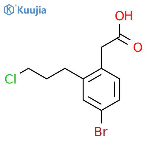 4-Bromo-2-(3-chloropropyl)phenylacetic acid structure