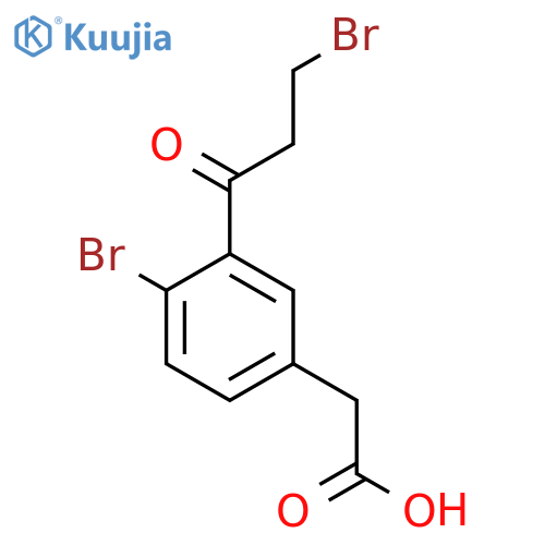 4-Bromo-3-(3-bromopropanoyl)phenylacetic acid structure