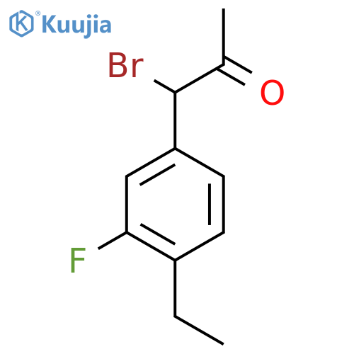 1-Bromo-1-(4-ethyl-3-fluorophenyl)propan-2-one structure