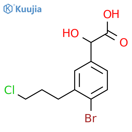 4-Bromo-3-(3-chloropropyl)mandelic acid structure