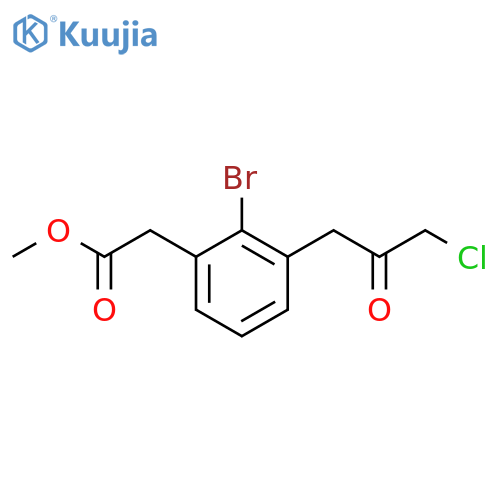 Methyl 2-bromo-3-(3-chloro-2-oxopropyl)phenylacetate structure