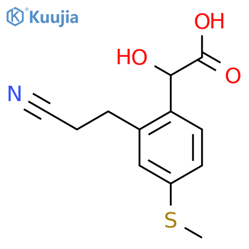 2-(2-Cyanoethyl)-4-(methylthio)mandelic acid structure