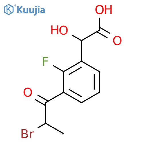 3-(2-Bromopropanoyl)-2-fluoromandelic acid structure