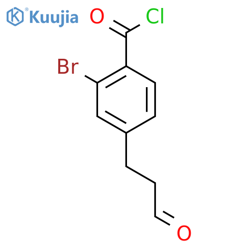 2-Bromo-4-(3-oxopropyl)benzoyl chloride structure