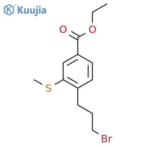 Ethyl 4-(3-bromopropyl)-3-(methylthio)benzoate structure