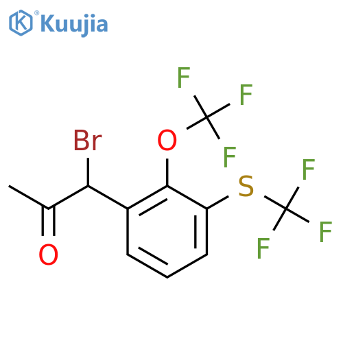 1-Bromo-1-(2-(trifluoromethoxy)-3-(trifluoromethylthio)phenyl)propan-2-one structure