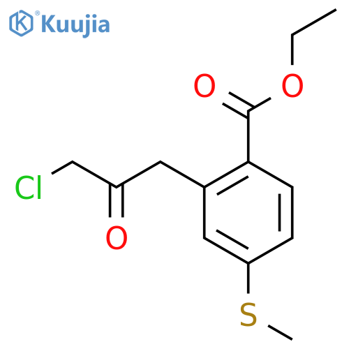 Ethyl 2-(3-chloro-2-oxopropyl)-4-(methylthio)benzoate structure