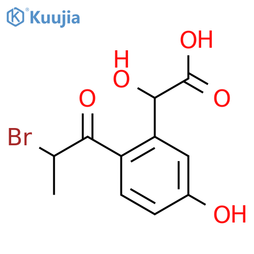 2-(2-Bromopropanoyl)-5-hydroxymandelic acid structure