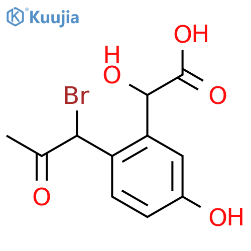 2-(1-Bromo-2-oxopropyl)-5-hydroxymandelic acid structure