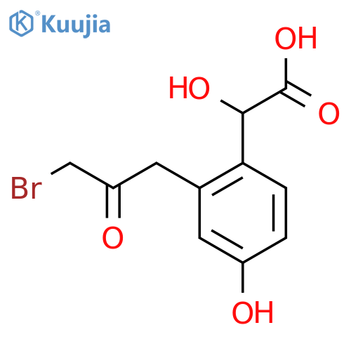 2-(3-Bromo-2-oxopropyl)-4-hydroxymandelic acid structure