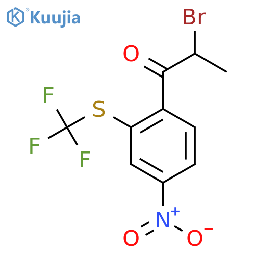 2-Bromo-1-(4-nitro-2-(trifluoromethylthio)phenyl)propan-1-one structure