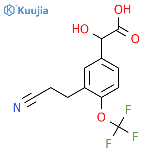 3-(2-Cyanoethyl)-4-(trifluoromethoxy)mandelic acid structure