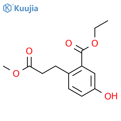 Ethyl 5-hydroxy-2-(3-methoxy-3-oxopropyl)benzoate structure