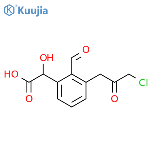 3-(3-Chloro-2-oxopropyl)-2-formylmandelic acid structure