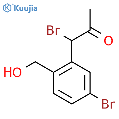 1-Bromo-1-(5-bromo-2-(hydroxymethyl)phenyl)propan-2-one structure