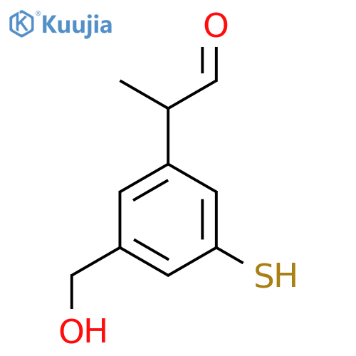 3-(Hydroxymethyl)-5-mercaptophenylpropanal structure