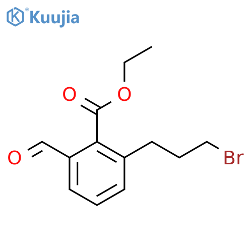 Ethyl 2-(3-bromopropyl)-6-formylbenzoate structure