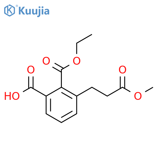 Ethyl 2-carboxy-6-(3-methoxy-3-oxopropyl)benzoate structure