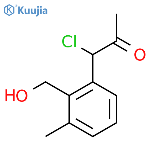 2-(1-Chloro-2-oxopropyl)-6-methylbenzyl alcohol structure