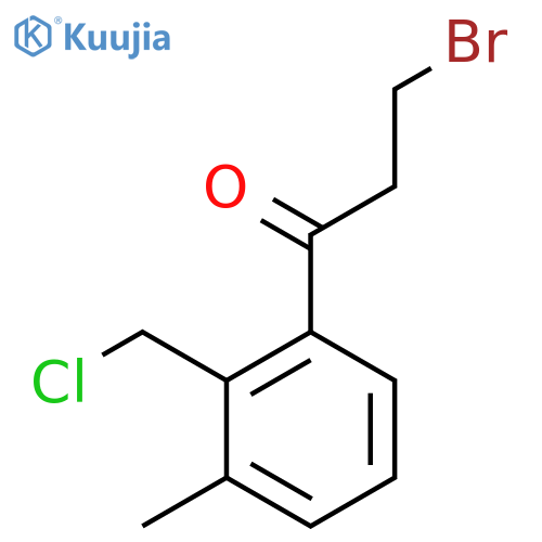 3-Bromo-1-(2-(chloromethyl)-3-methylphenyl)propan-1-one structure